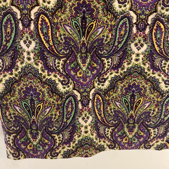 J.CREW purple multicolor paisley No.2 pencil skirt 2 - Picture 3 of 8